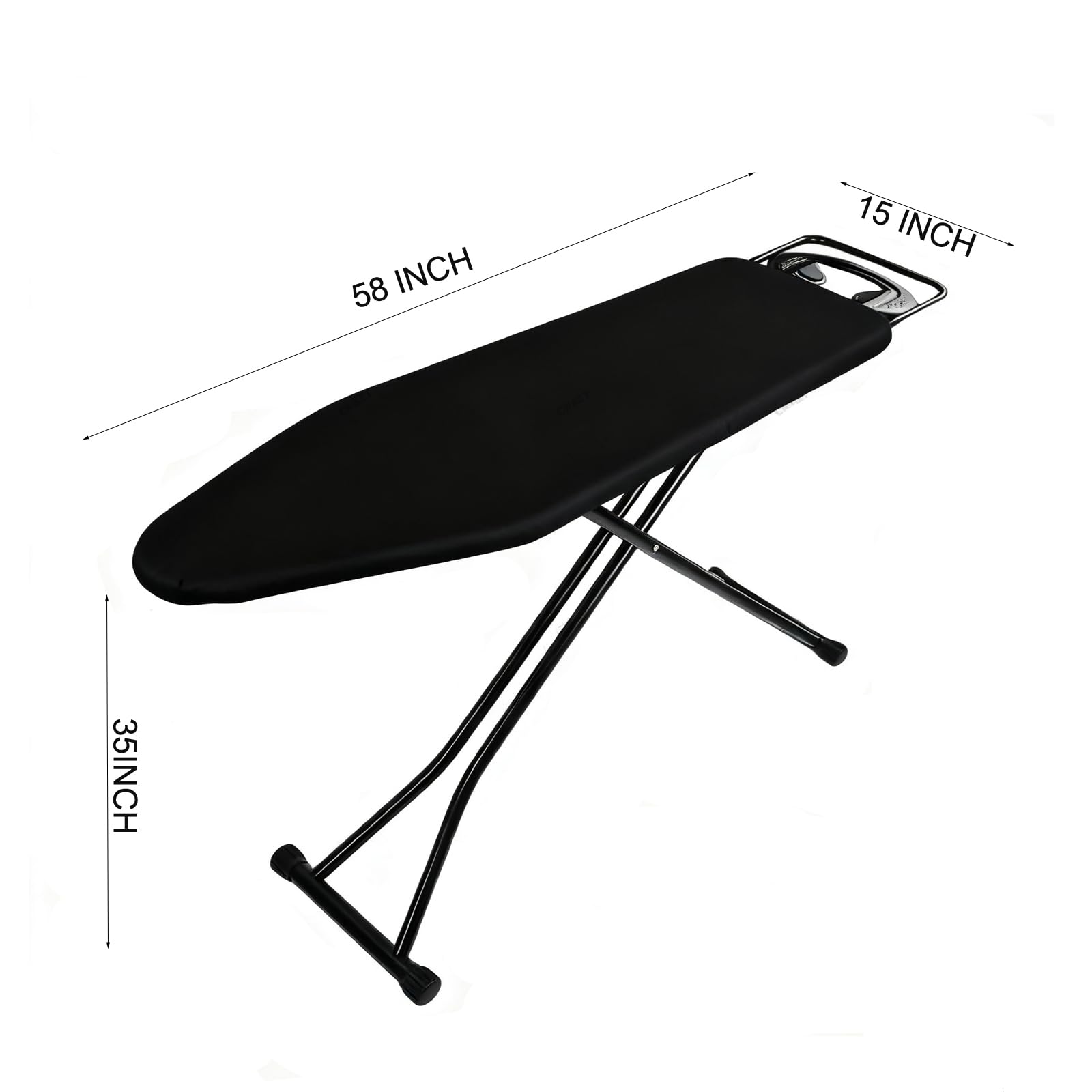 Doardire ironing board with steam rest keeps iron safe during pauses