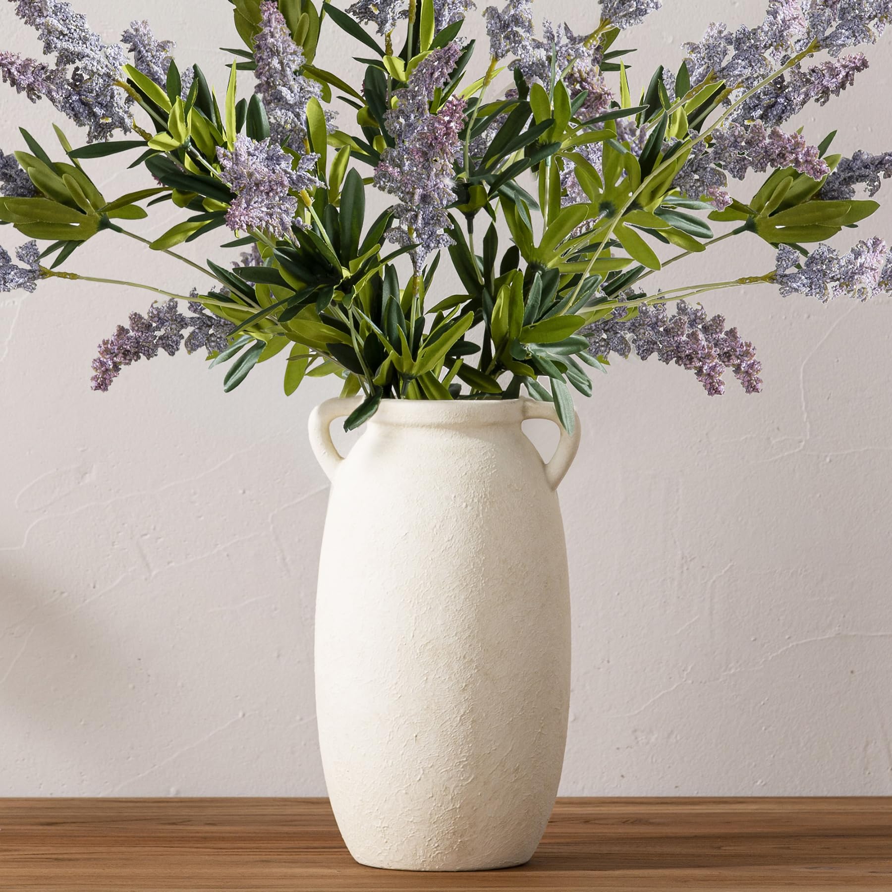 Dobbyby ceramic vase 12-inch front view, ideal centerpiece.