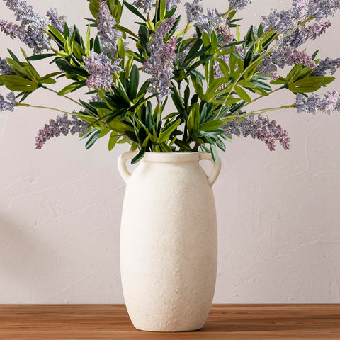 Dobbyby ceramic vase 12-inch front view, ideal centerpiece.
