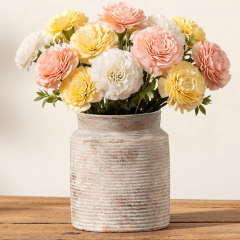 Dobbyby ceramic flower vase 6.5-inch enhances rustic home decor with handcrafted charm.