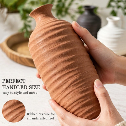 Dobbyby ceramic vase set medium for versatile mantel styling