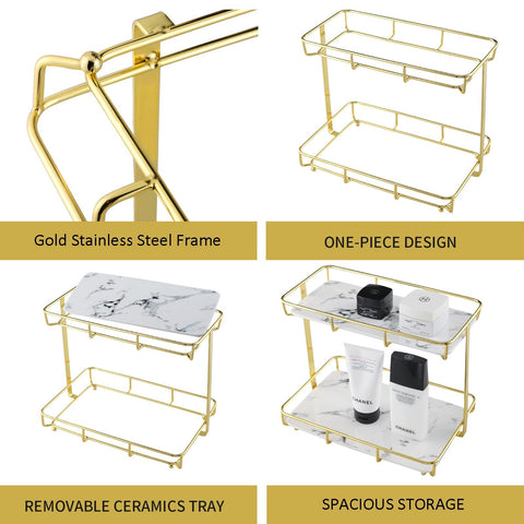 Dobbyby stainless steel frame resists moisture for durable bathroom use.