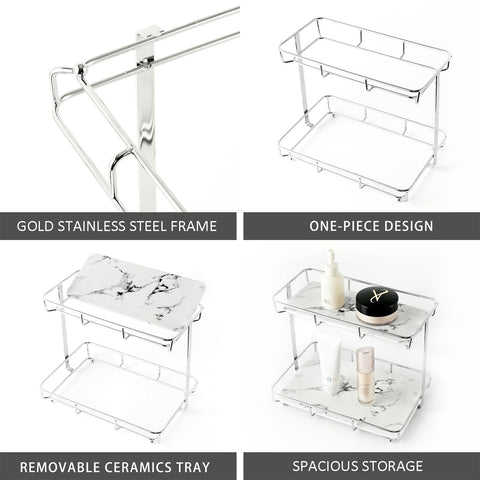 Dobbyby cosmetics storage display keeps brushes, creams, and serums neatly displayed.