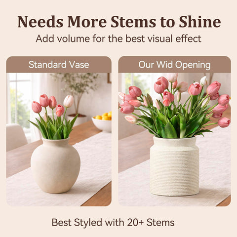 Dobbyby durable, waterproof vase suitable for fresh or dried blooms.