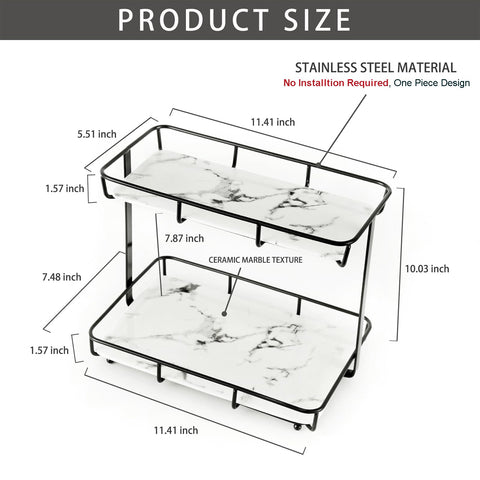Dobbyby large-capacity vanity shelf holds creams serums and brushes with ease