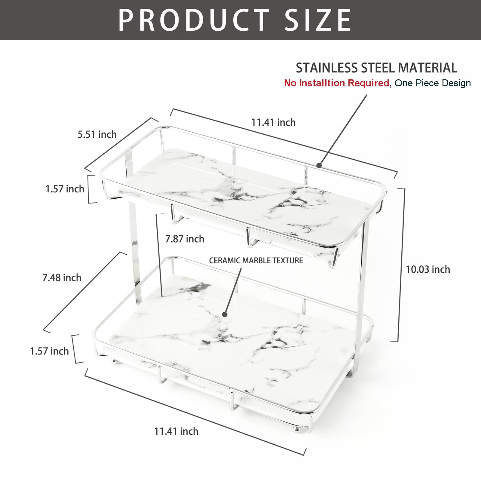 Dobbyby makeup organization shelf offers clear separation for palettes and bottles.