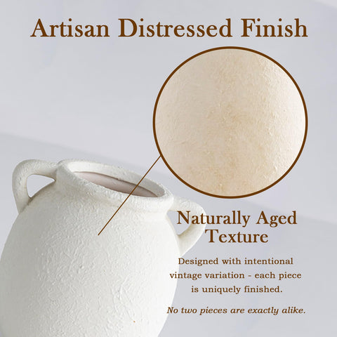 Dobbyby rustic terracotta finish interior vase for durable farmhouse décor.