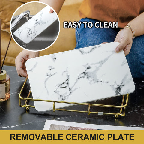 Dobbyby tray fits multiple rooms for bathroom, bedroom, or kitchen.