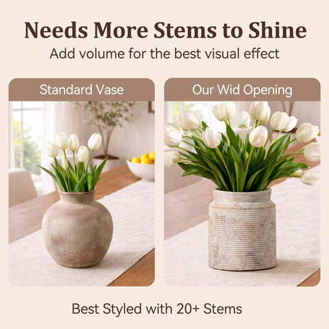 Dobbyby vase with fresh flowers showcases natural beauty and easy centerpiece arrangement.