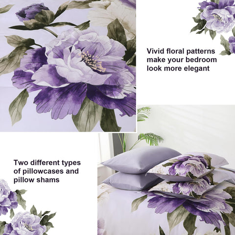 Dobuyly Purple Queen pillowcases for comfortable, easy care nights