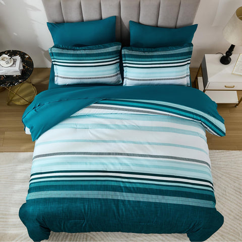 Dobuyly Teal Queen flat sheet close-up shows smooth microfiber drape.