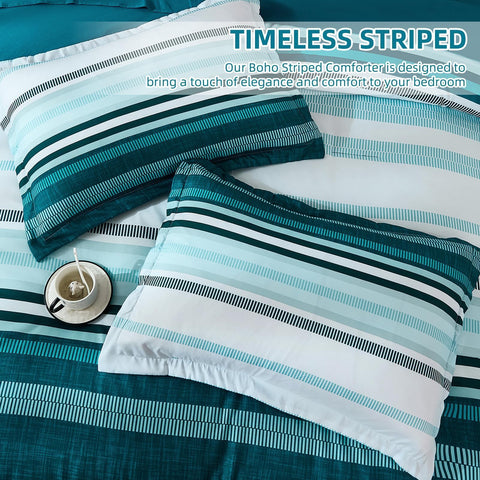 Dobuyly Teal Queen pillowcases with envelope closures for secure tucks.