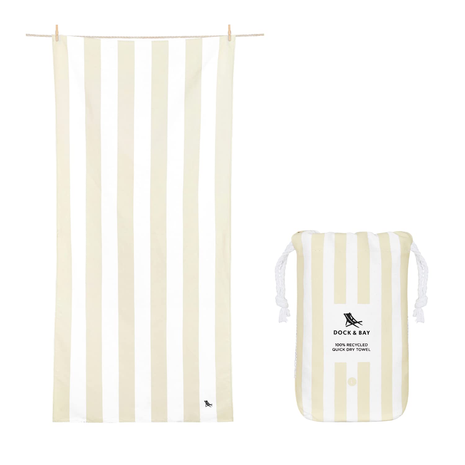 Dock & Bay Beach Towel quick-dry design for fast drying after swimming.