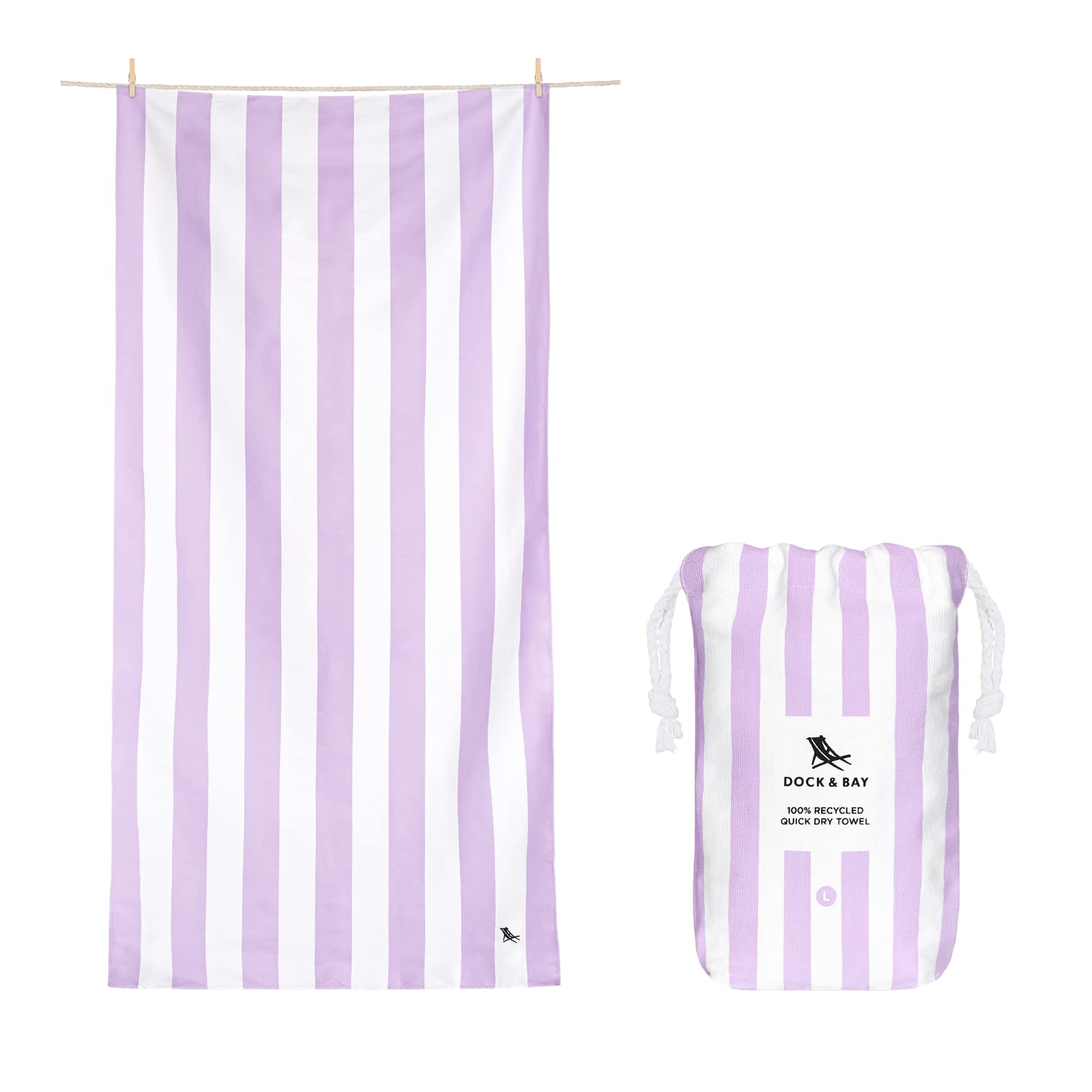 Dock & Bay Cabana Light towel close-up shows quick-dry fabric.