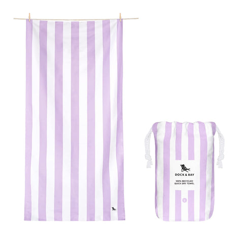 Dock & Bay Cabana Light towel close-up shows quick-dry fabric.