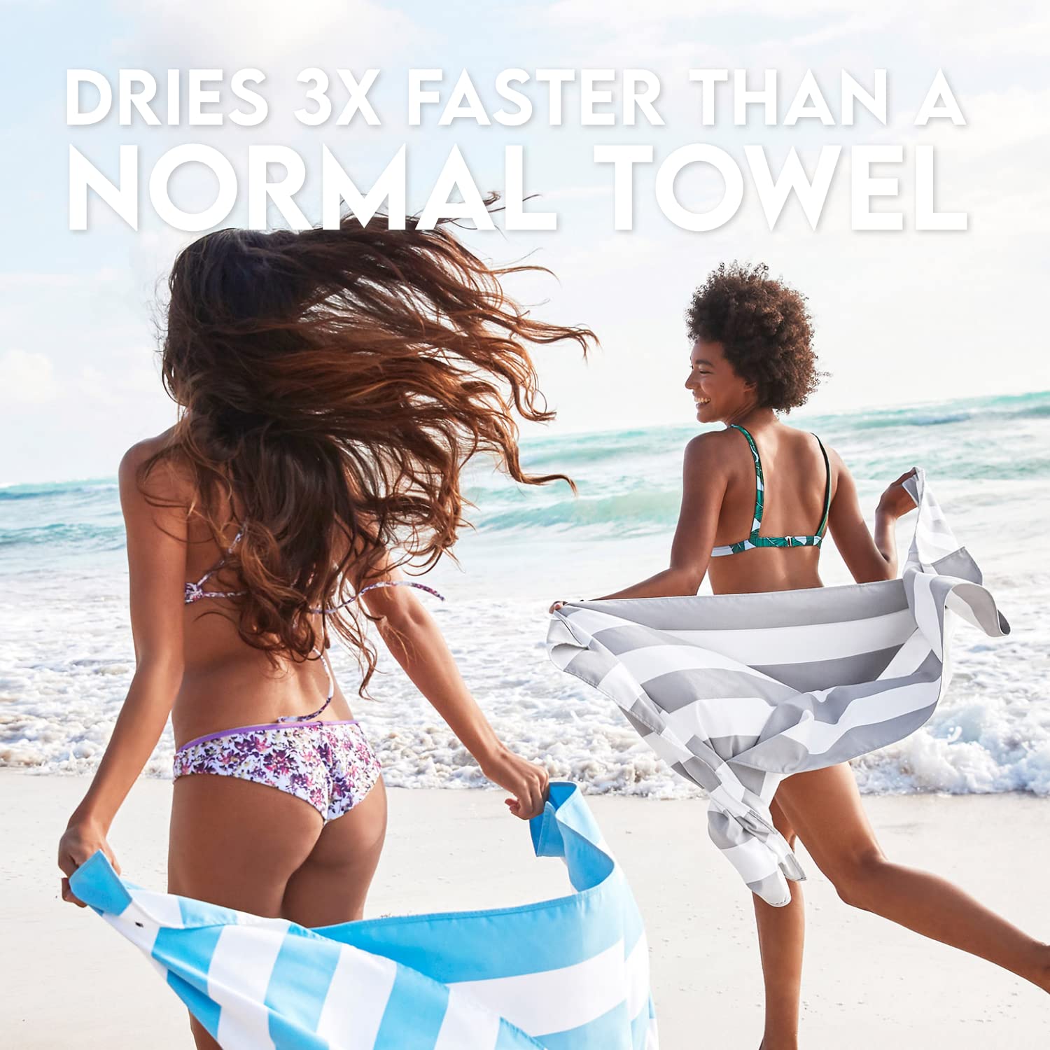 Dock & Bay quick-dry fibers close-up indicate fast moisture absorption.