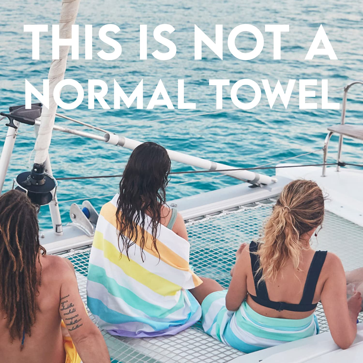 Dock & Bay unicorn waves towel extra-large 200x90 cm for roomy coverage