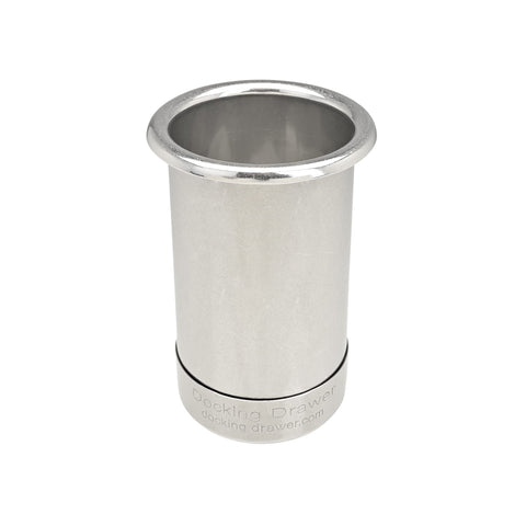 Docking Drawer 3in stainless steel canister closed, safe hot tool storage.