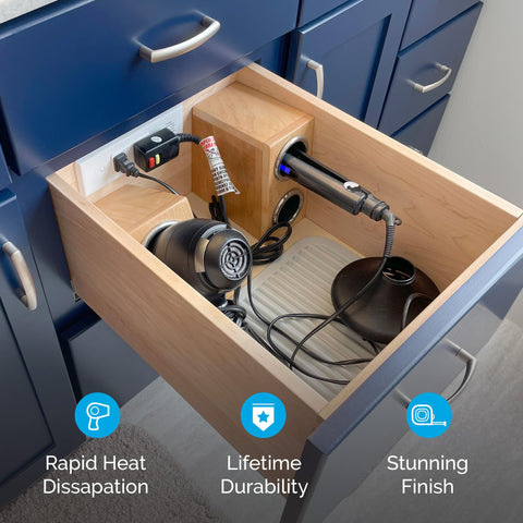 Docking Drawer rust-proof stainless steel finish highlights premium quality.