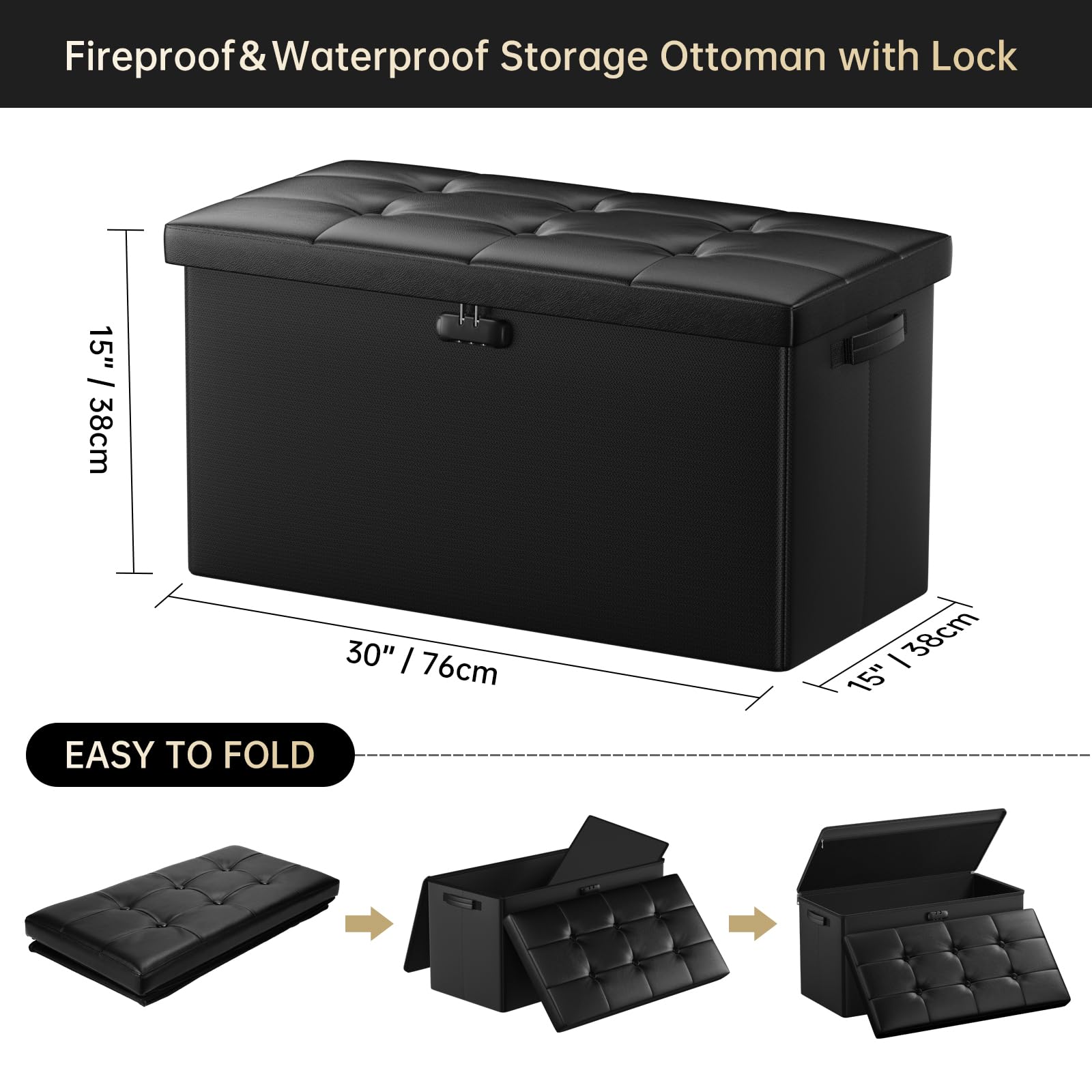 DocSafe built-in combination lock feature for added security