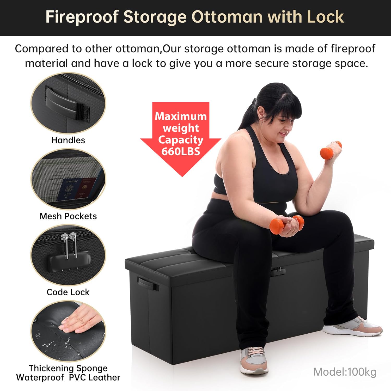 DocsSafe combination lock adds security for stored items.