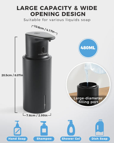 DODO MEKIA sensor-activation shows hands-free operation for clean hands.