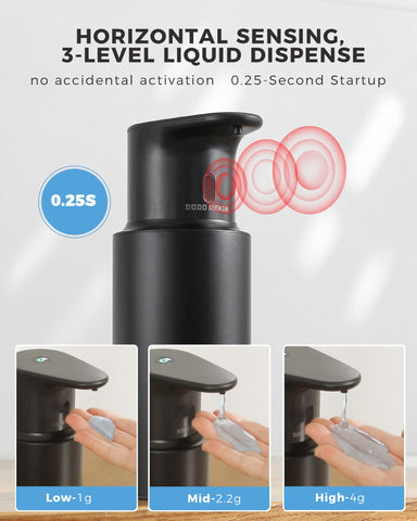 DODO MEKIA 16.2oz bottle with transparent window for quick refills.