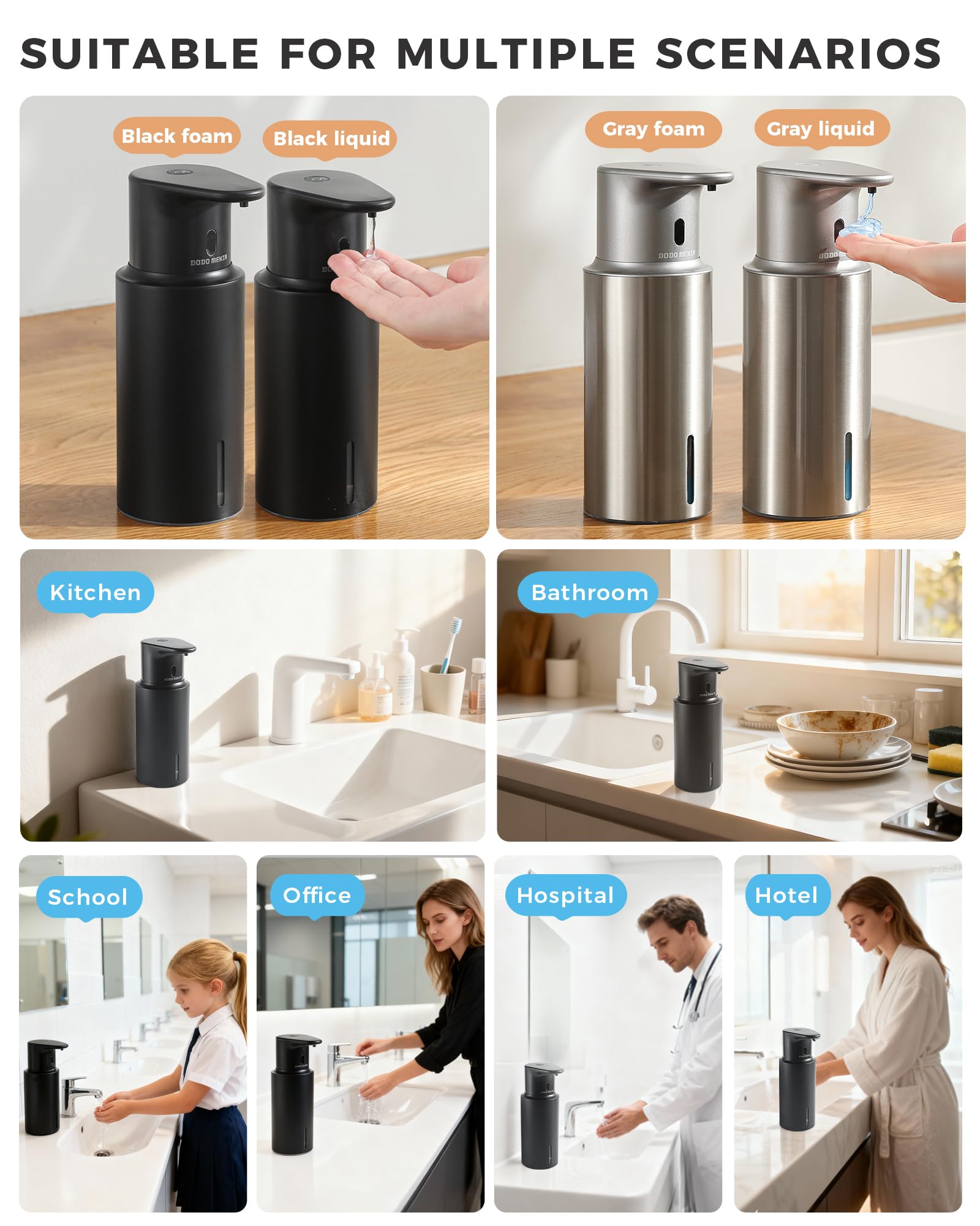 DODO MEKIA self-cleaning mode flushes tubes for reliable output.
