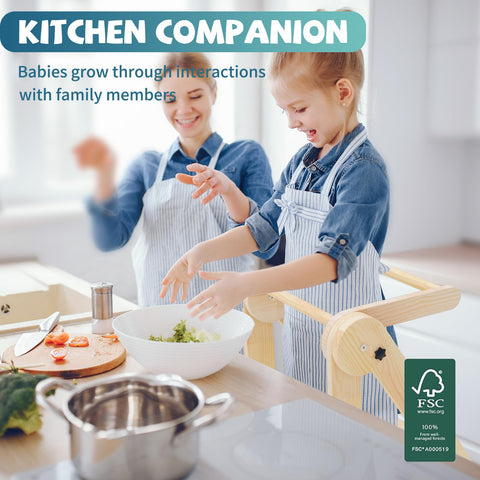 Doerpuz toddler tower suits kitchen, bathroom, and study for reach improvement.