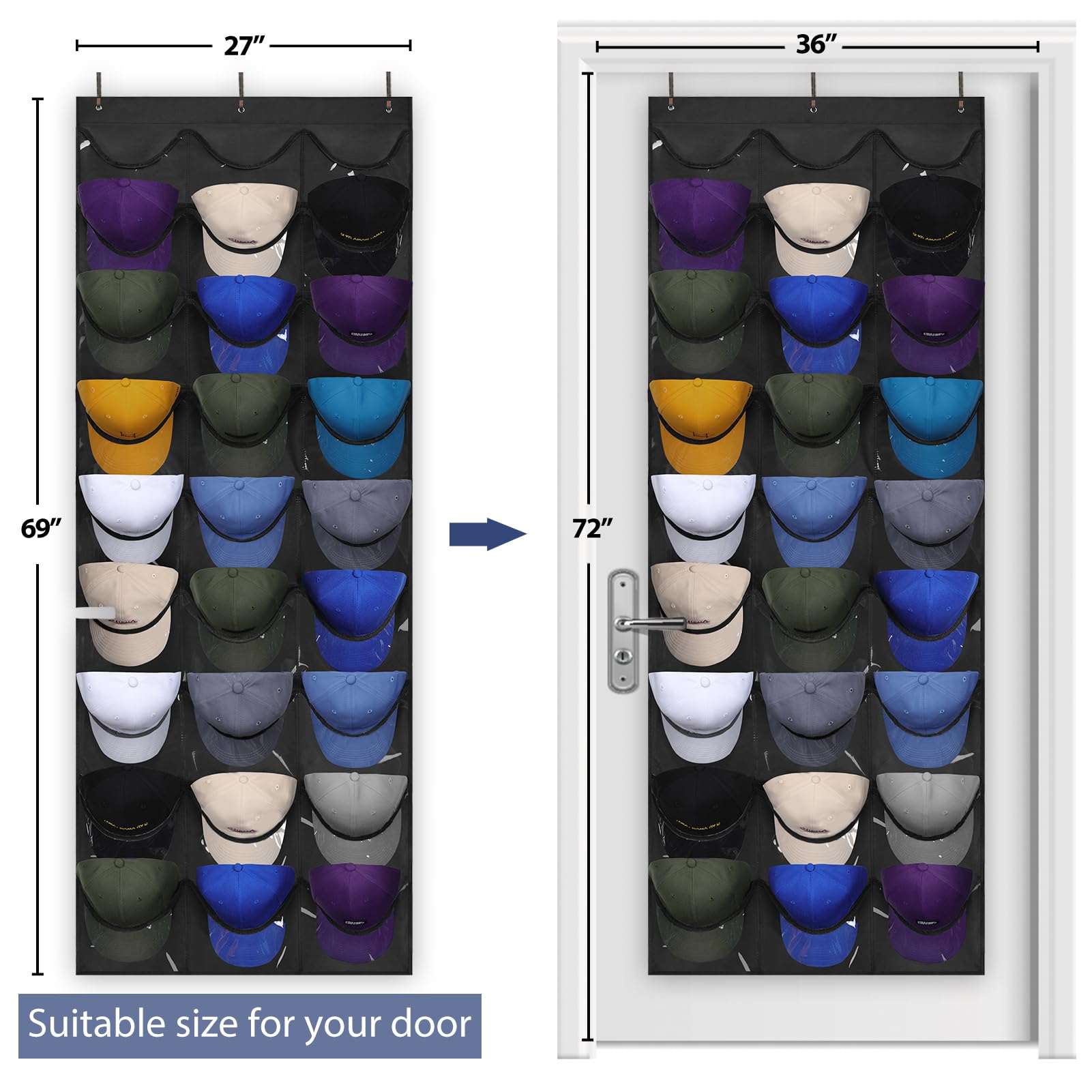 Dofilachy hat rack easy-install design for tool-free setup