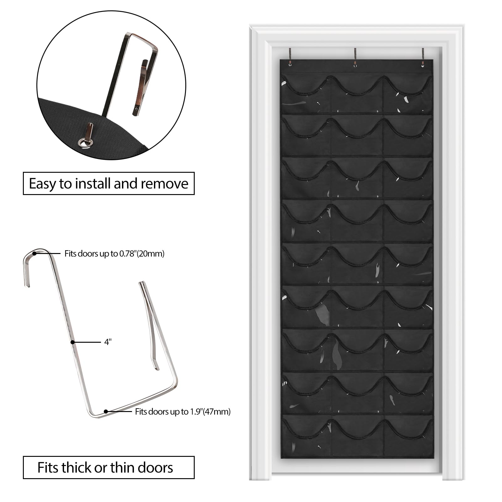 Dofilachy hat rack visible pockets allowing quick color/style choice