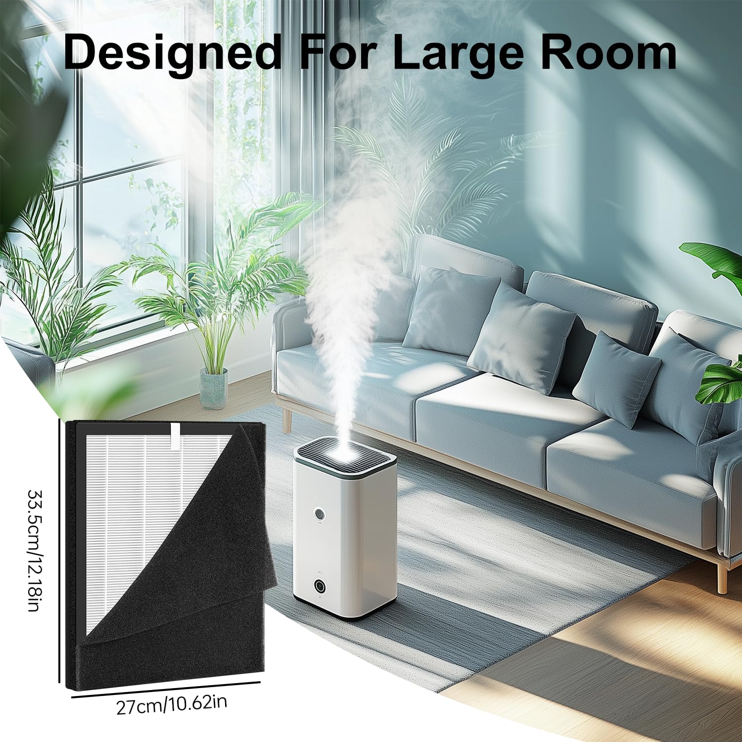 Doifyn KJ190L large room coverage up to 2000 sq ft for bigger spaces.