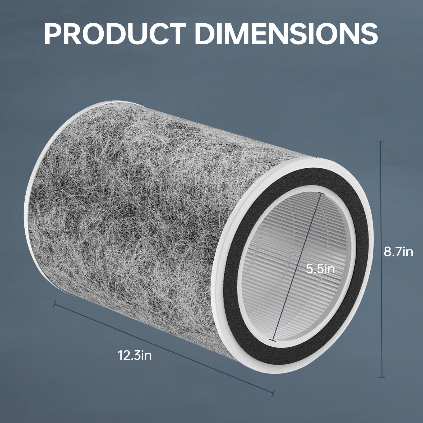 Doifyn three-layer filtration for Shark filters traps fine particles and odors.