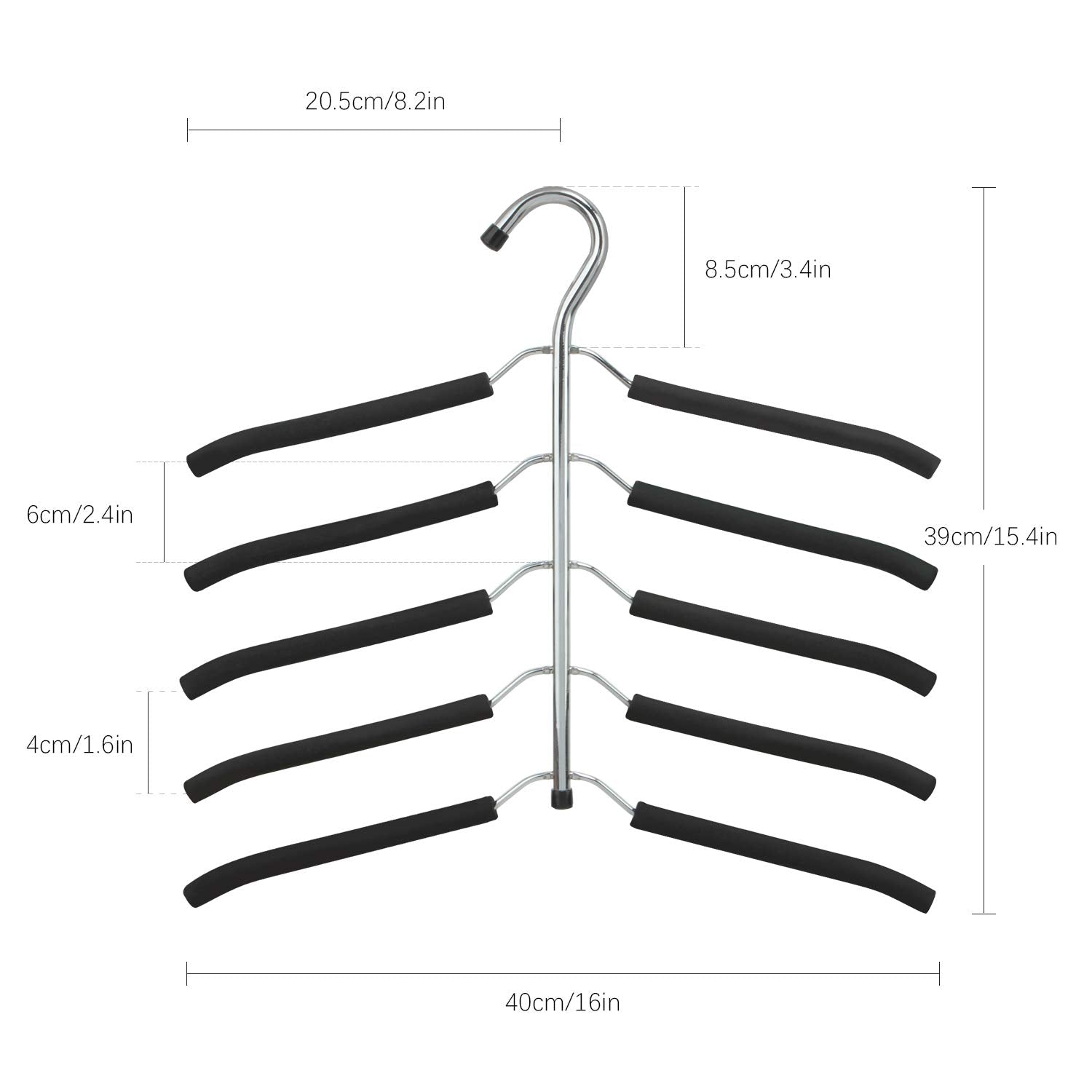 DOIOWN durable stainless steel construction supports multiple garments.