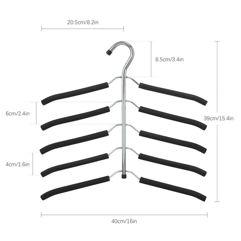 DOIOWN durable stainless steel construction supports multiple garments.