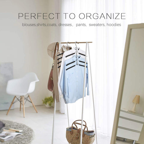 DOIOWN five-tier foam padded arms save closet space and organize outfits.