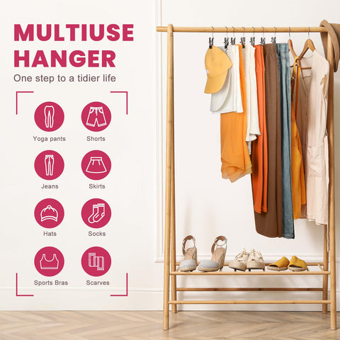 DOIOWN non-slip clips prevent fabric marks while organizing outfits.