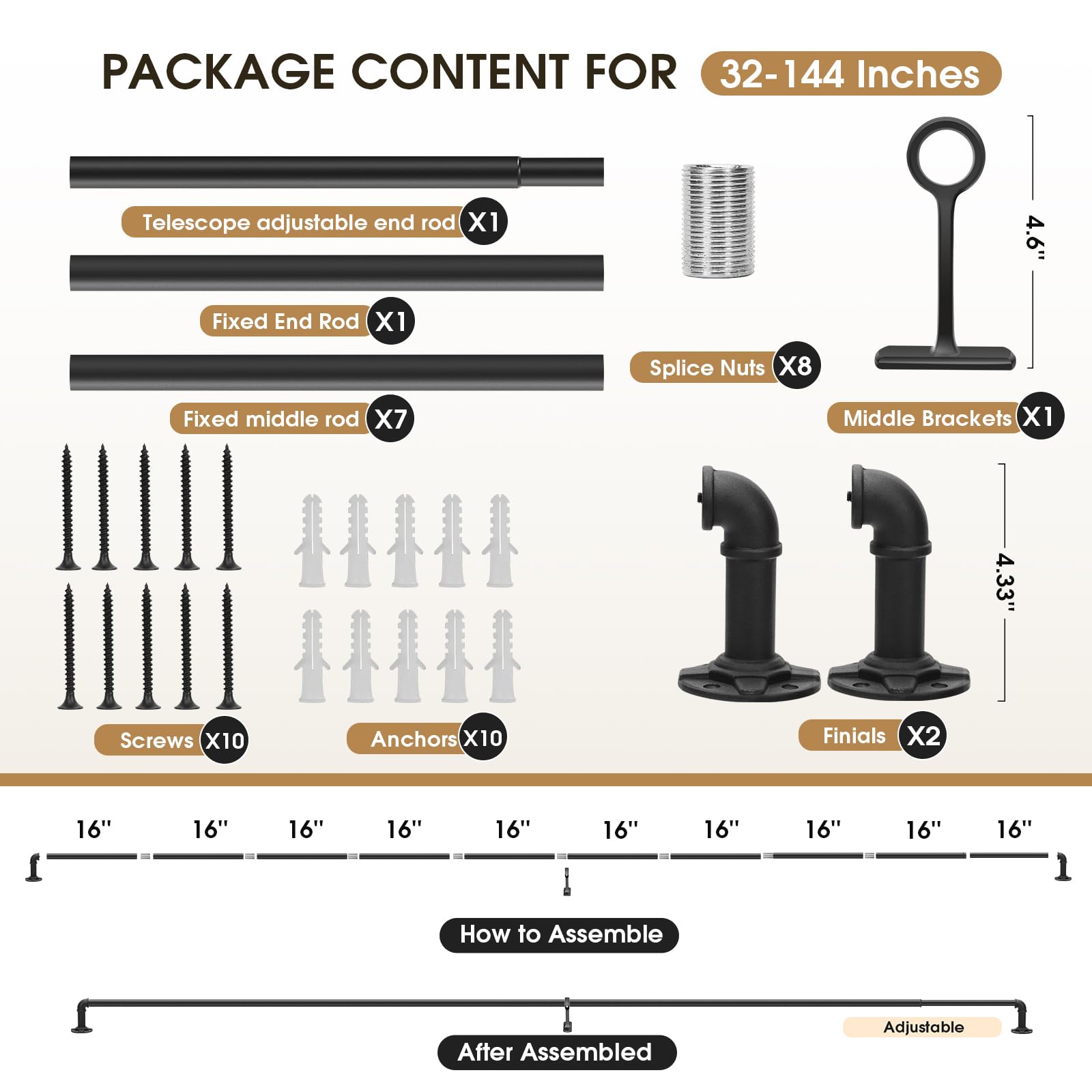 Wrap-around blackout rod delivering edge-to-edge light blocking.