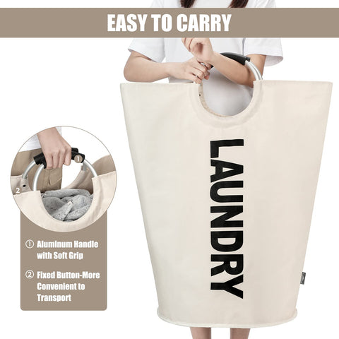 DOKEHOM 125L beige basket with soft EVA handle close-up