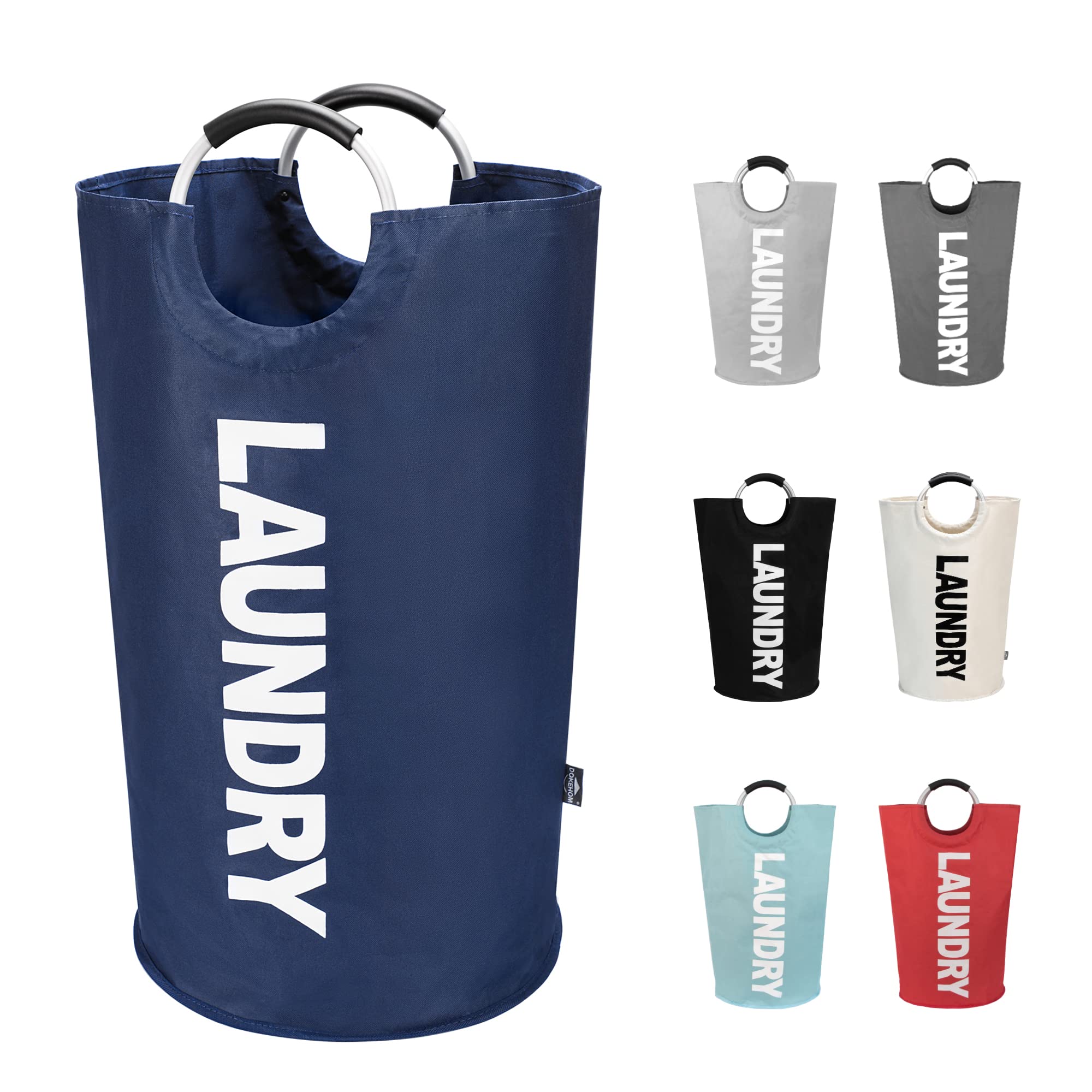 DOKEHOM 125L XL collapsible basket with aluminum handle for easy transport