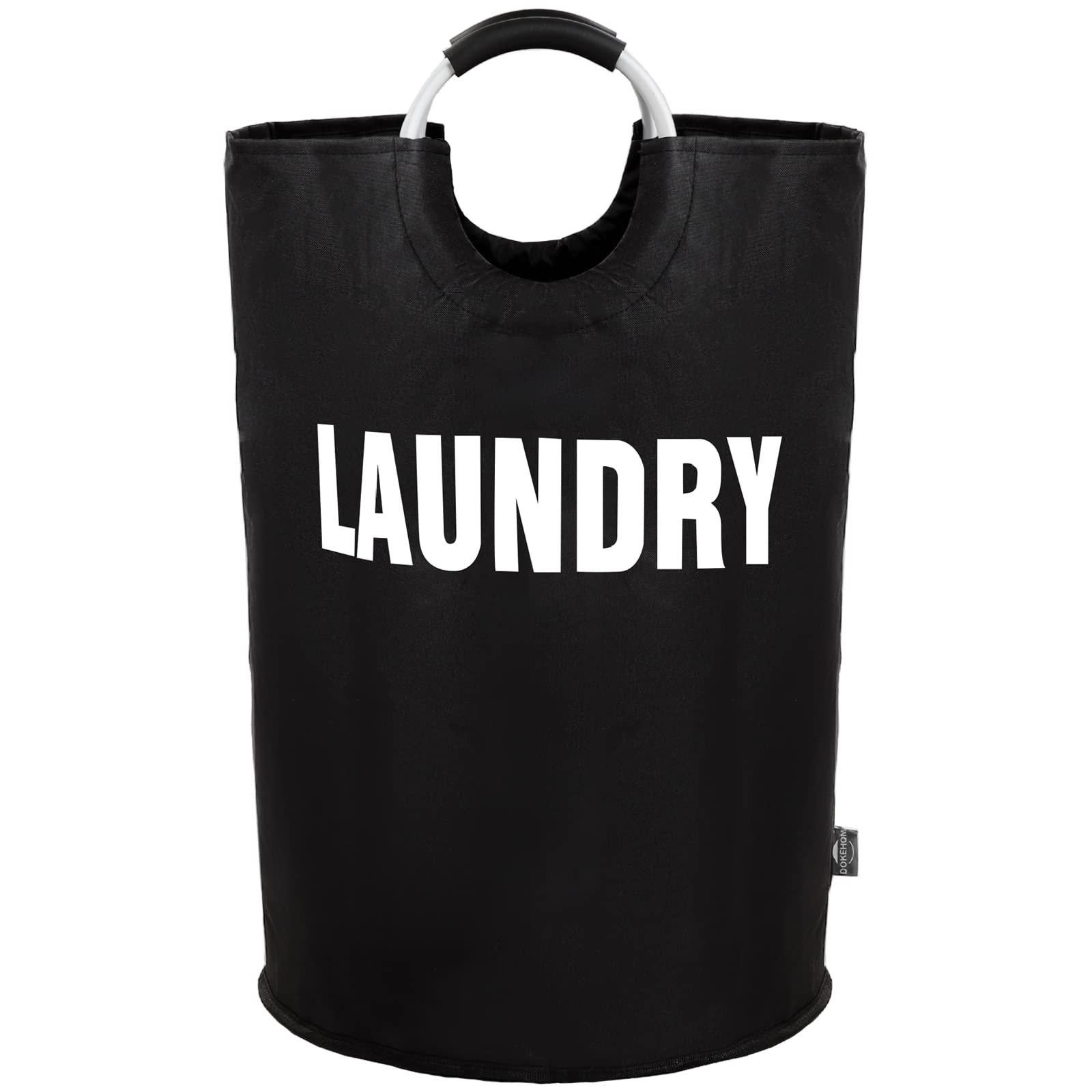 DOKEHOM 160L XXL laundry basket color black fits modern spaces.