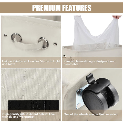 DOKEHOM sturdy metal frame top supports the bag and keeps its shape.