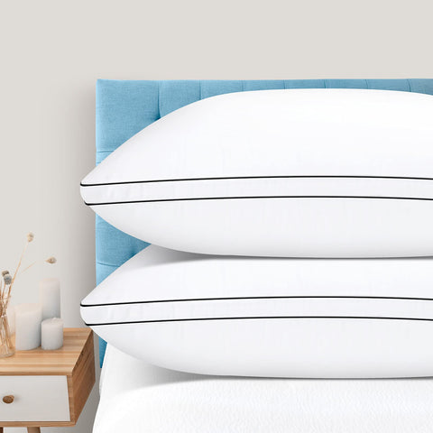 DolceLuna king pillow front view with hotel-quality softness.