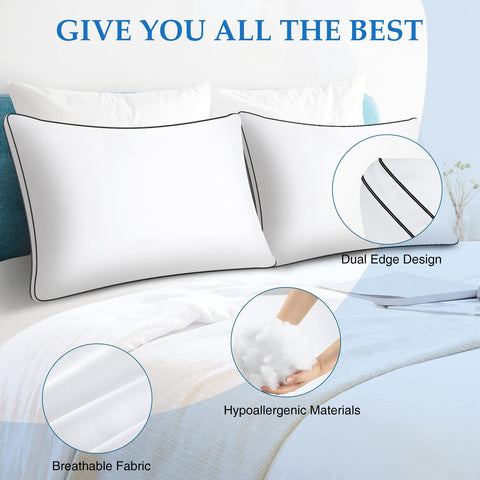 Gusseted sideband on DolceLuna pillow provides balanced height for side sleepers
