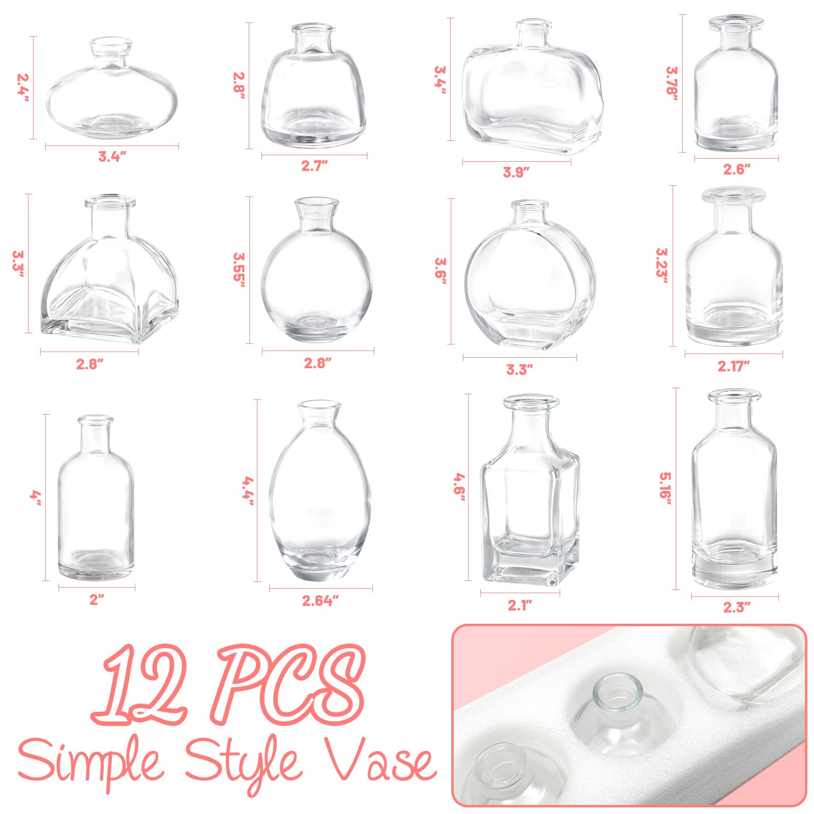 DOLEEYAE bud vase with perfume bottle design adds modern flair to decor
