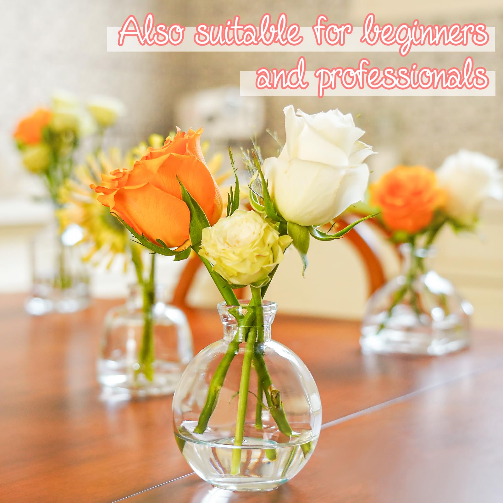 DOLEEYAE bud vases feature thick clear glass for durable, elegant displays