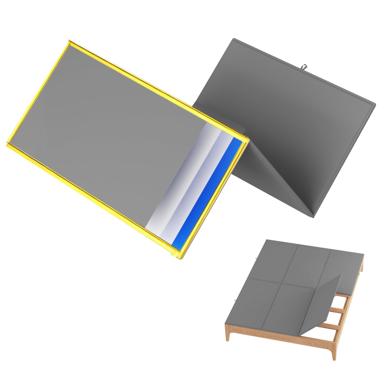 Doletaitan bunkie board folded setup for quick under-mattress support