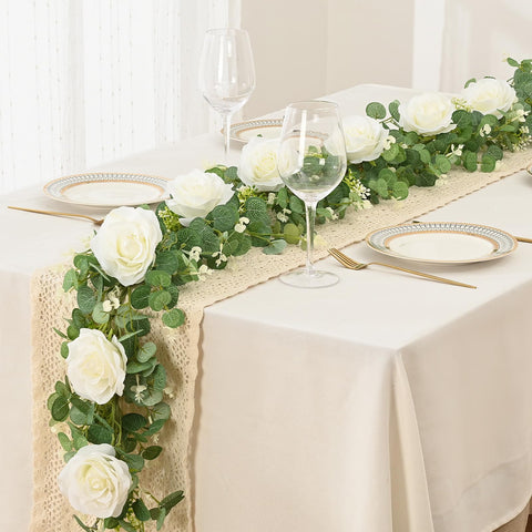 Dolicer 4pc garland set totaling 26ft for versatile backdrops.