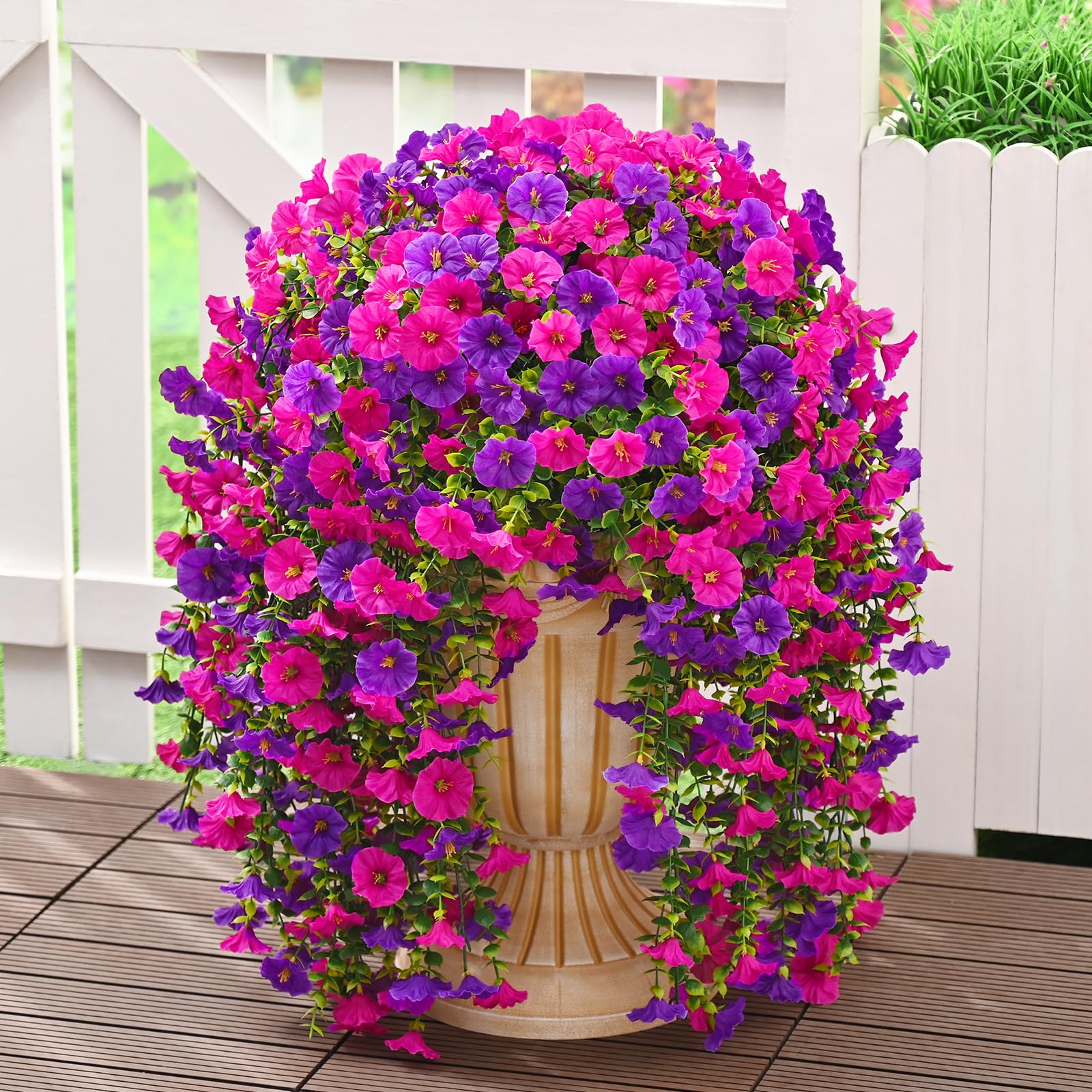 Dolicer eight-bundle outdoor flowers add fullness to hanging baskets