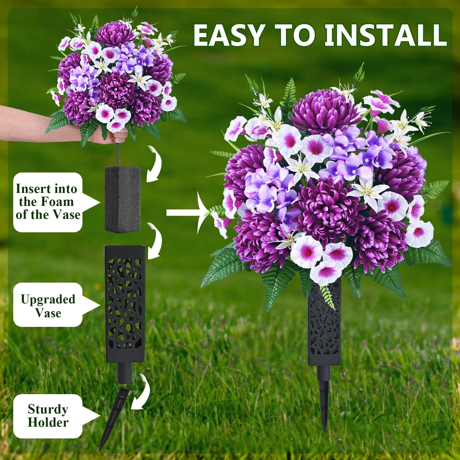 Dolicer color palette showcases vibrant mums and hydrangea accents